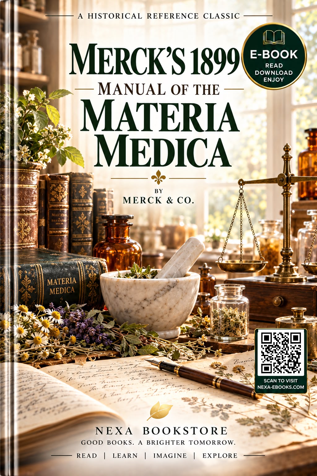 Cover of Merck's 1899 Manual of the Materia Medica